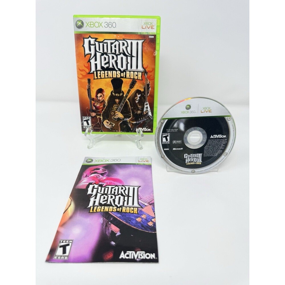 Guitar Hero III Legends of Rock Microsoft Xbox 360 Complete CIB Tested